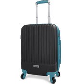 Wholesale - 18in. His Hard Sided Luggage - Black/Teal C/P 2, UPC: 810035355774